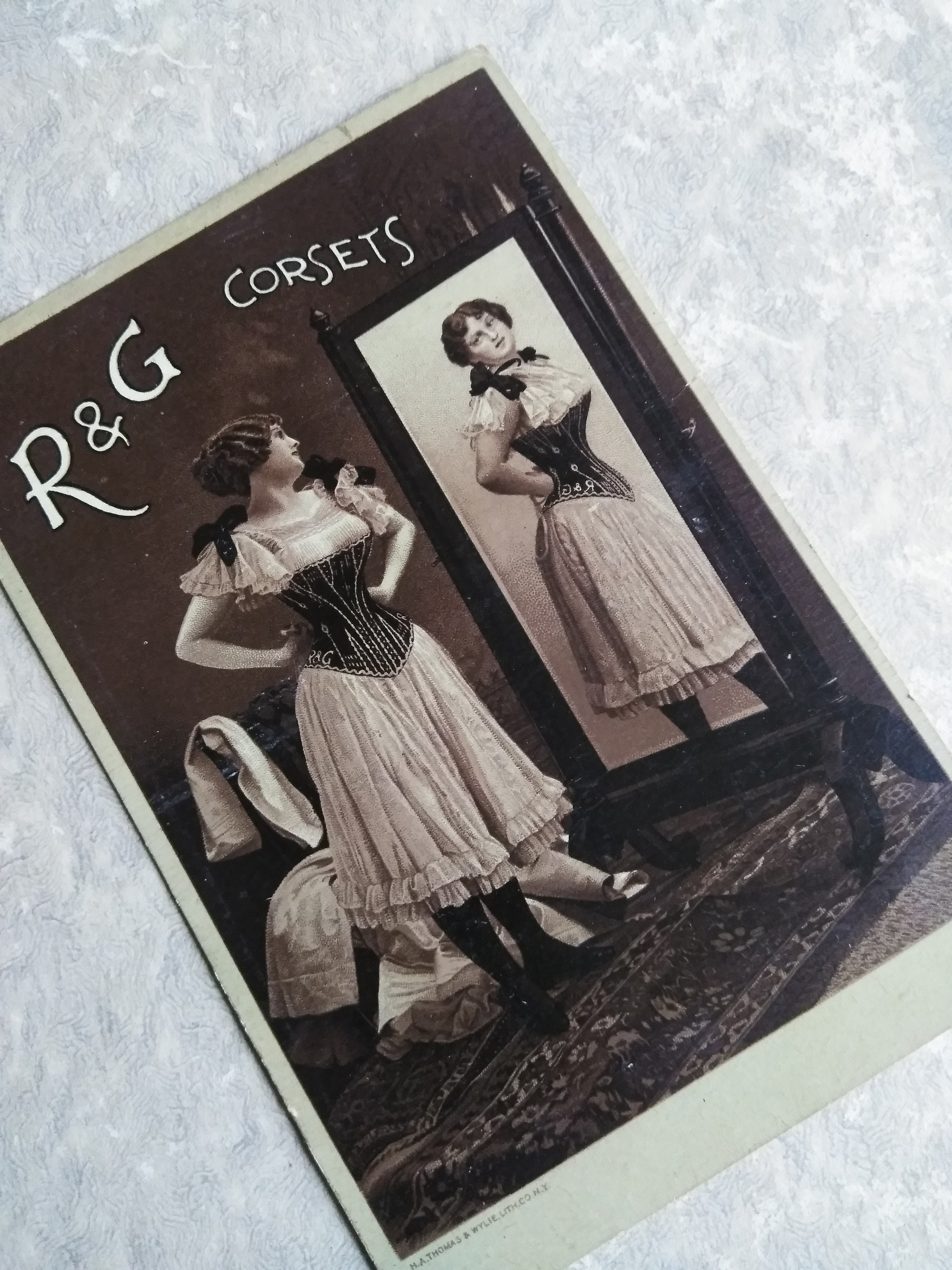Antique R & G Corsets Advertising Card Etsy