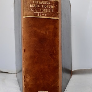 1897 Vatican publication Acts Of The Roman Congregation or Thesaurus Resolutionum Sacrae Congregationis Concilii