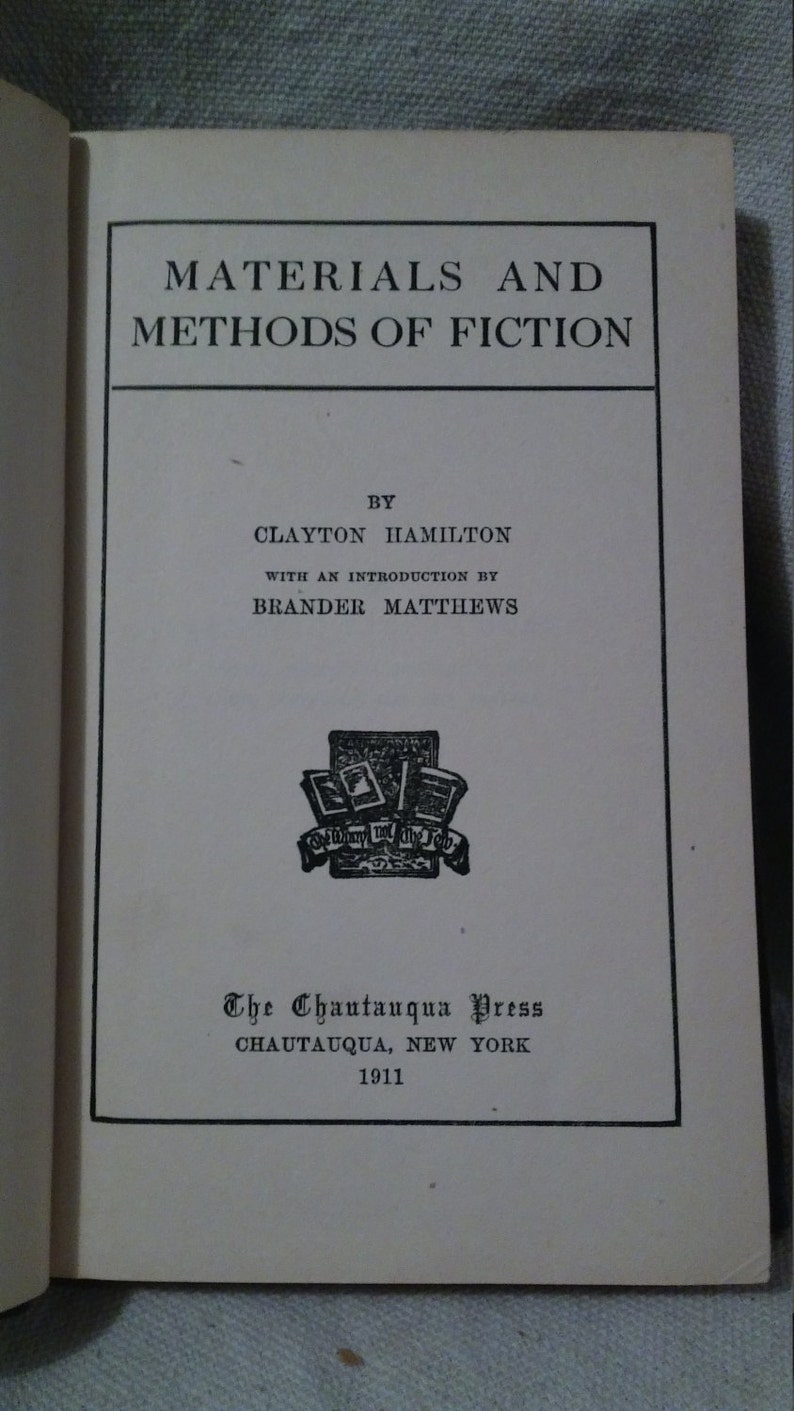 1911 First Edition Materials and Methods of Fiction by Clayton Etsy