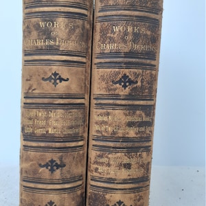 1879 Collier&#39; Unabridged Edition Works Of Charles Dickens in 2 volumes