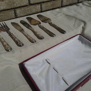 8 piece SIL Silver Italian server set