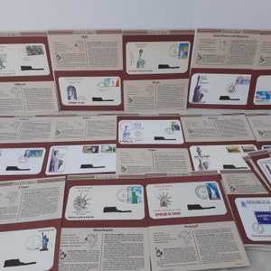 Complete 48 page Official International Tribute To The Statue Of Liberty first day covers