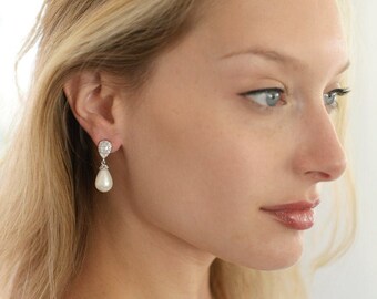 1//3//4//9 Pairs Pearl Clip on Earrings for Women Dangle Long Teardrop Seashell Pearl Clipon Earrings-Non Piercing Earrings Set for Women and Girls