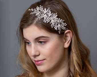 Opal Bridal Headband, Opal Bridal Hairpiece, Opal Wedding Headband, Opal Wedding Hair Accessory, Opal Headpiece, Opal Headband For Bride