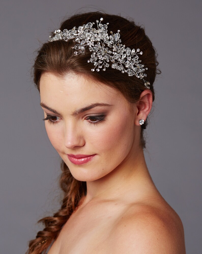 Crystal Wedding Hair Vine Crystal Hair Jewelry Bridal Etsy