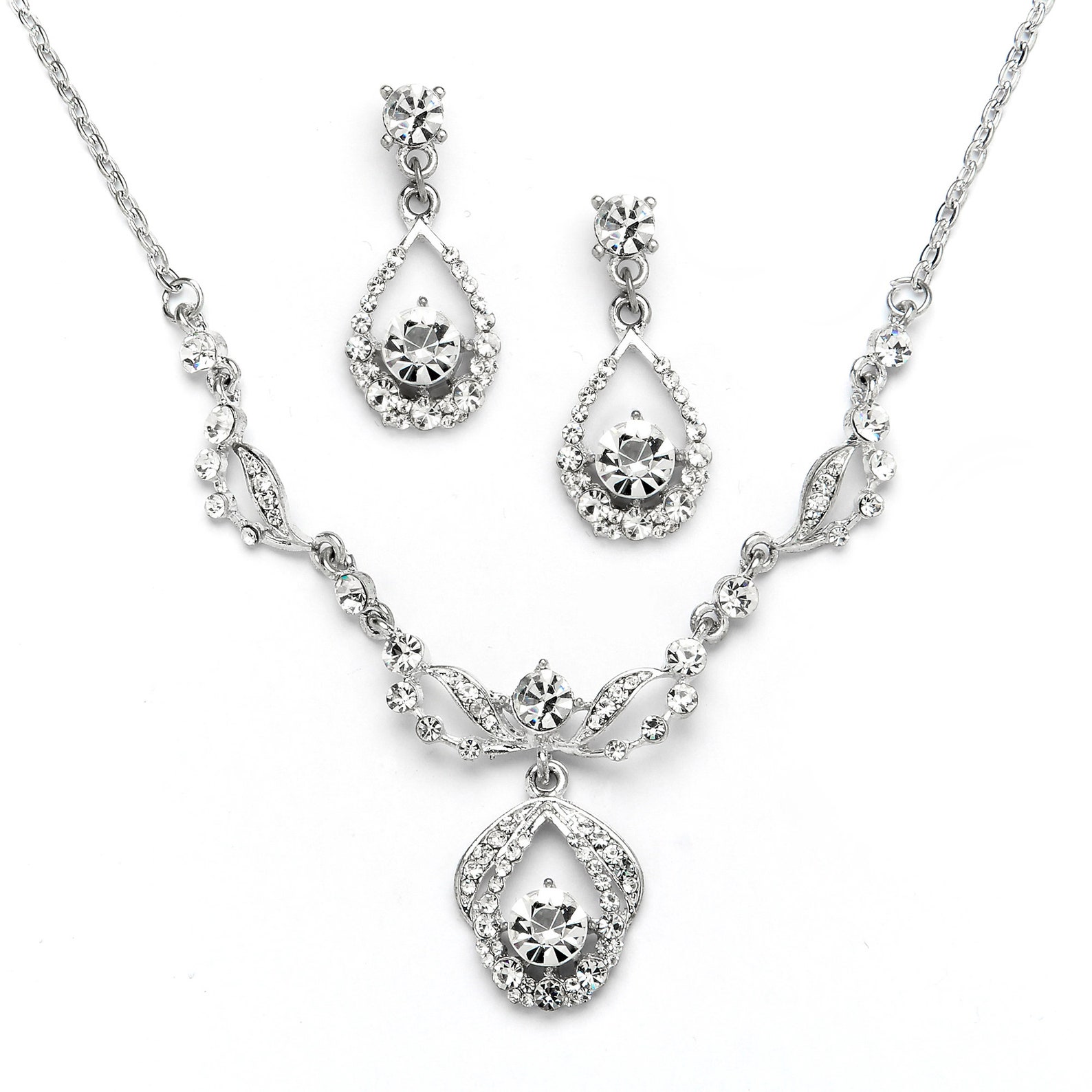 Crystal Bridal Jewelry Set Wedding Jewelry Set Crystal Etsy