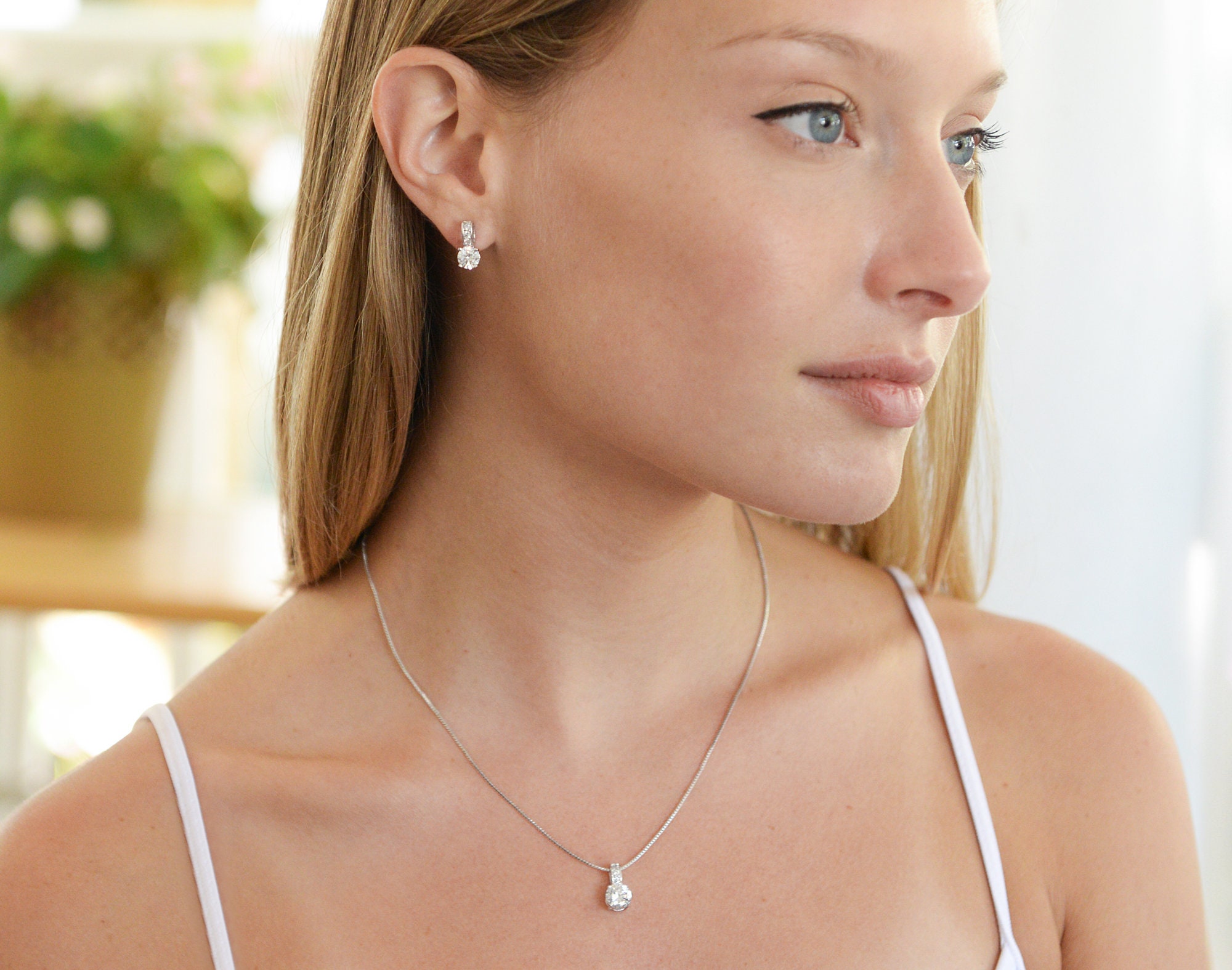 Wedding Jewelry Set Cubic Zirconia 