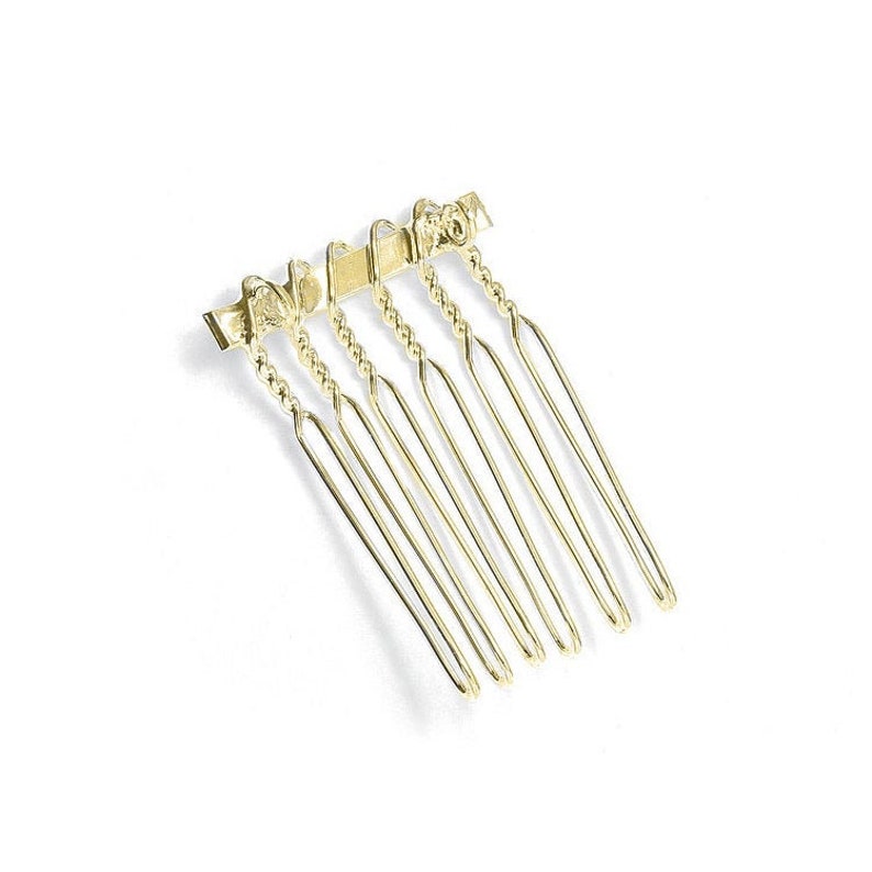 Gold Comb Converter, Broach Converter, Pin Converter, Jewelry Accessory, Hair Comb Accessory, Hair Comb Adapter for Pin or Broach image 1