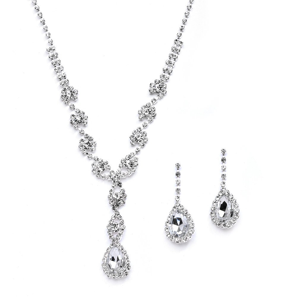 Crystal Bridal Jewelry Set Wedding Jewelry Set Crystal Etsy
