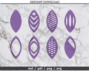 Download Feather earrings svg | Etsy