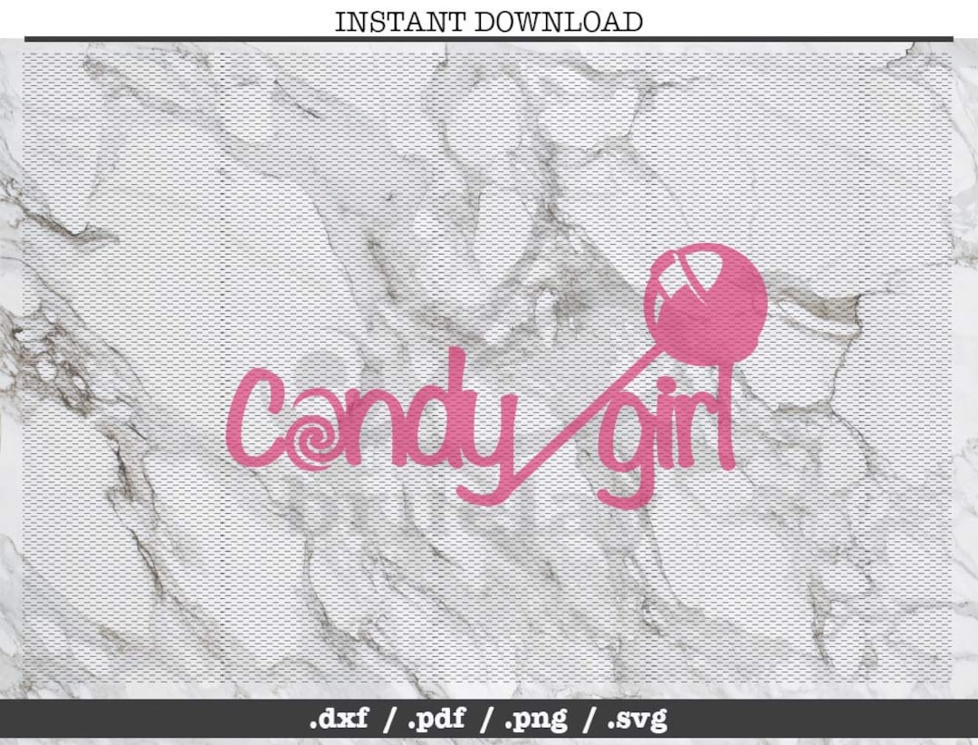 Candy Girl Cut File, SVG, DXF,PNG, Cricut, Silhouette, Cutting Machine