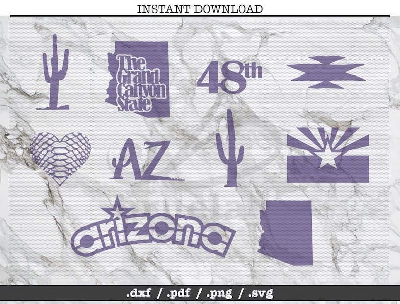 Arizona Themed Cut Files Wall Decor SVG DXF PNG Cricut | Etsy