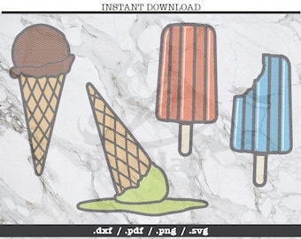 summer treats cut file,SVG, DXF, PNG, Cricut, Silhouette, cutting machine, clipart,vector graphic,ice cream cone,popsicle,frozen,freezer pop