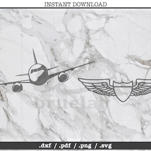 Airplane cut file,wings, SVG, DXF, PNG, Cricut, Silhouette, cutting machine, clipart, screen print, vector graphic,kids room, pilot, fly