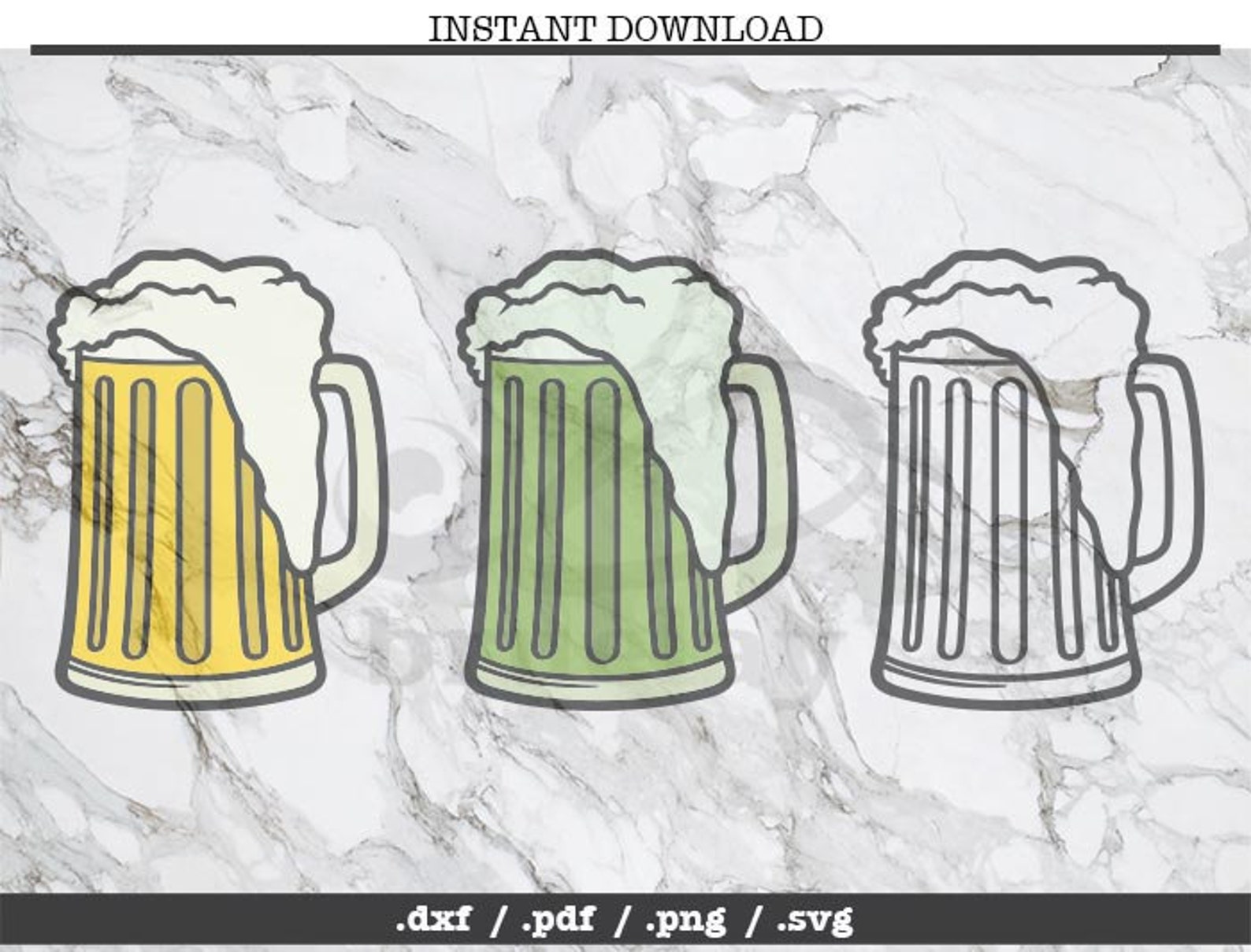 Beer Mug Cut Filesvg DXF PNG Cricut Silhouette Cutting Etsy