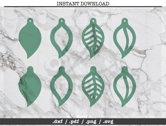 Leaf Cut File,earrings,leather Jewelry Making,svg, Dxf,png,cricut - Main Image