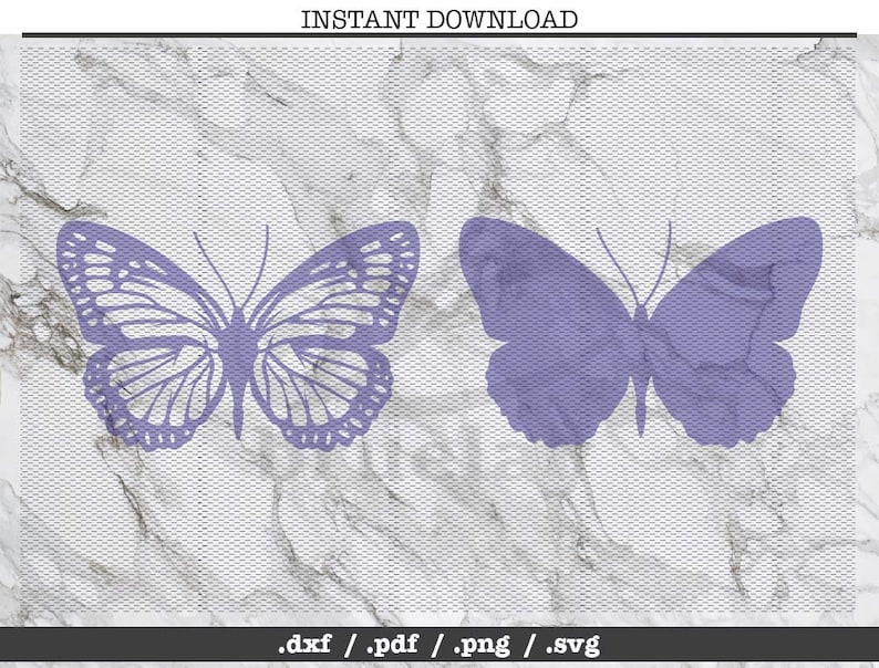 Butterfly cut file wings SVG DXF PNG Cricut Silhouette | Etsy