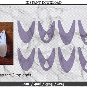 Overlap cut file,earrings,leather jewelry making,SVG, DXF,PNG,Cricut,Silhouette,vector graphic,explore,dangle,tear drop