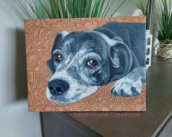Custom 11x14 pet portrait acrylic painting