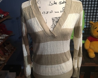 Striped Cream Sweater