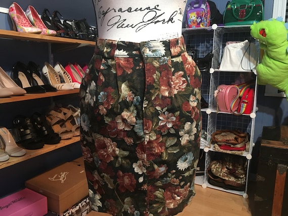 Vintage Floral Pencil Skirt - image 1