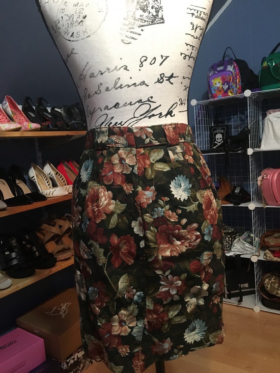 Vintage Floral Pencil Skirt - image 5