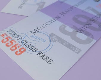 Dracula Jonathan Harker Train Ticket Bookmark | Vampire Literature Ephemera | Gothic Horror Book Accessory