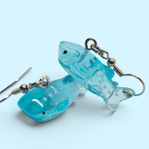 Miniature Shark Earrings | Kawaii Ocean Jewelry | Tiny Shark Dangles | Nautical Gift | Sea Animal Accessories