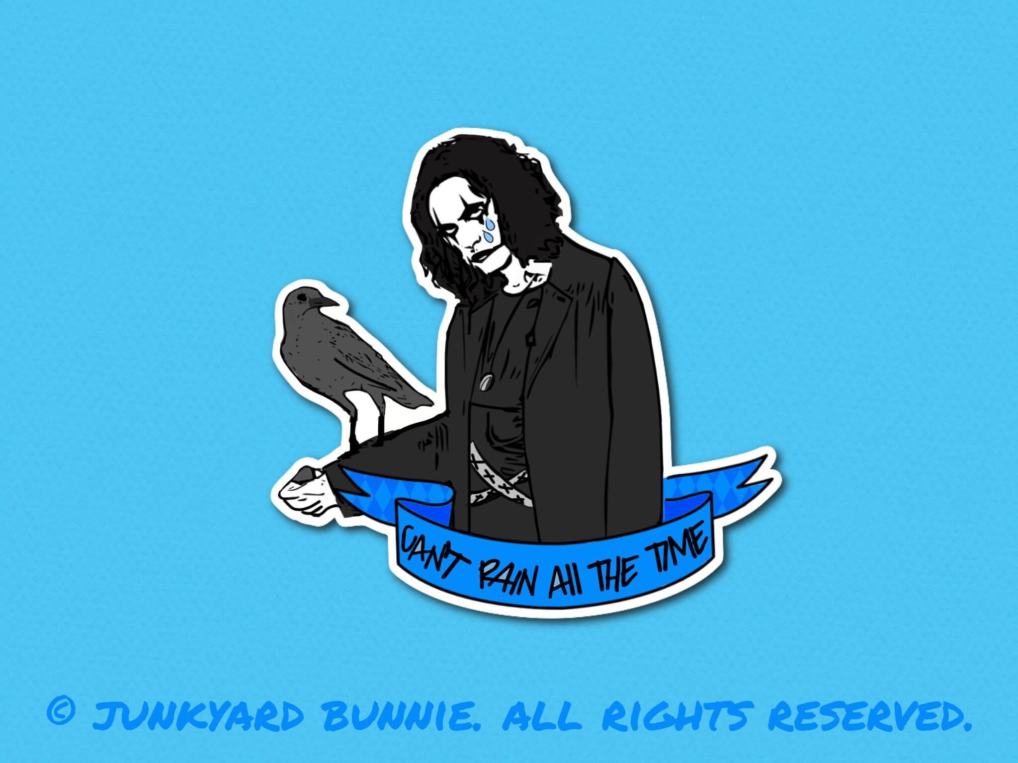 The Crow Movie Sticker Art Illustration Eric Draven Fan Art | Etsy