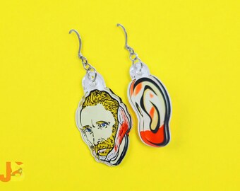 Van Gogh Acrylic Earrings | Funny Art History Jewelry Gift