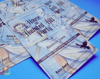 Marcapáginas para invitación a fiesta de la Casa Espeluznante en la Colina Encantada