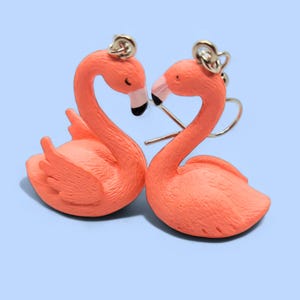 Pink Flamingo Ohrringe - Tropischer Schmuck - Sommer Strand Schmuck - Süße Tier Ohrringe - Geschenk für Sie