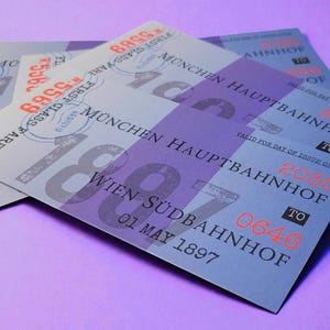 Dracula Jonathan Harker Train Ticket Bookmark