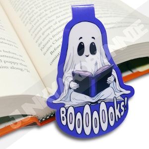 Ghost Magnetic Bookmark | Page Marker for Book Lovers | Cute Reading Companion | Kawaii Bookworm Gift | Spooky Cute Bookmark