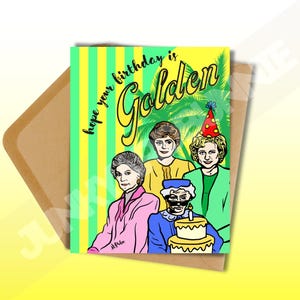 Cartão "Espero que seu aniversário seja dourado" | Cartão de aniversário engraçado | Cartão de amizade fofo