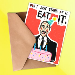 Nicht nur Starren, Eat It Horror Geburtstagskarte