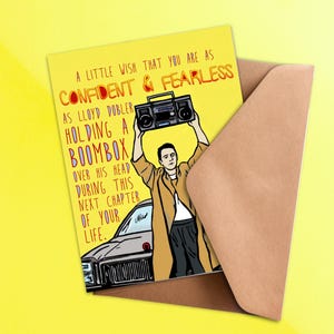 Confident and Fearless Lloyd 80s Congratulations Greeting Card