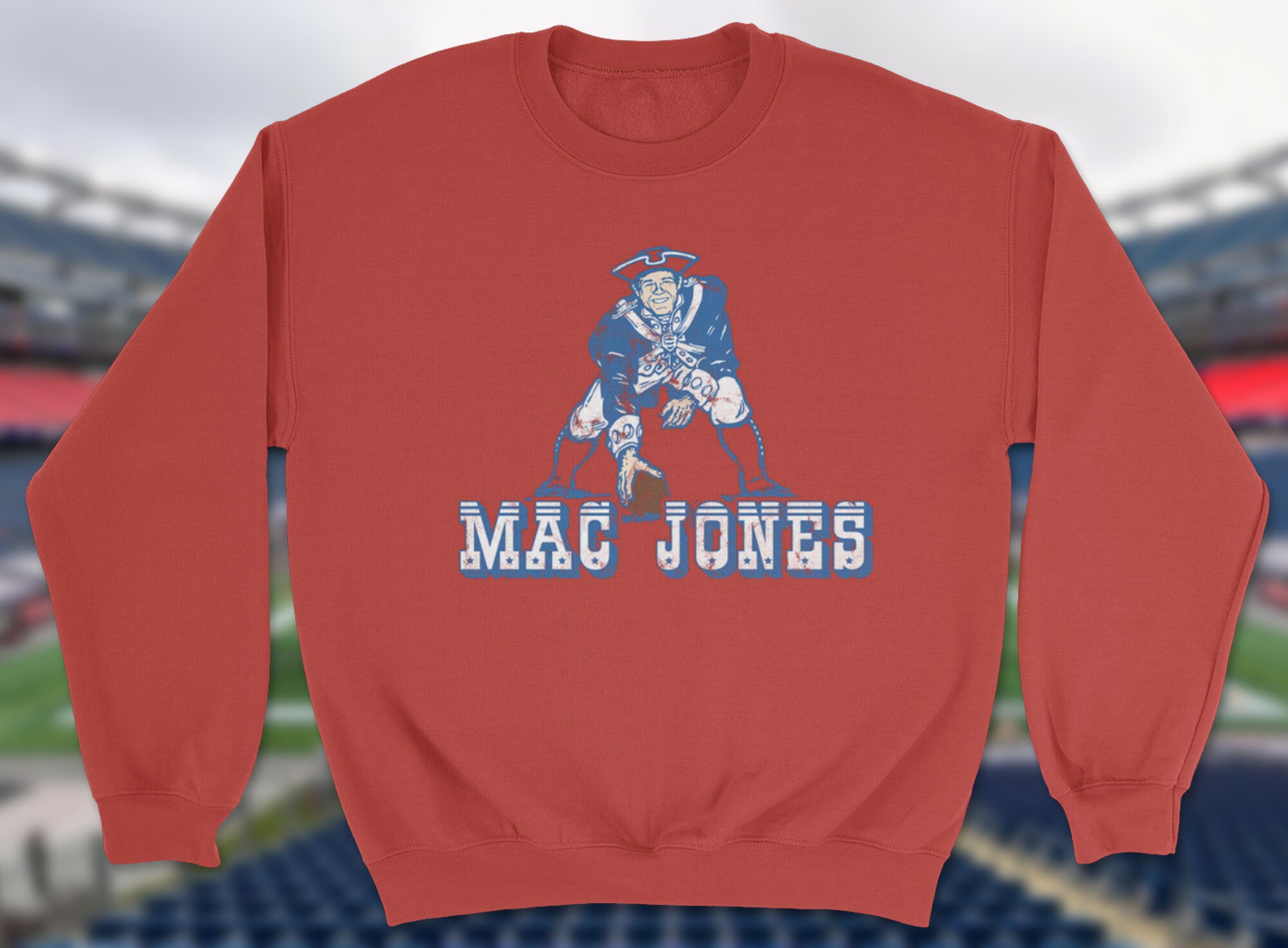 Discover Mac Jones N€W England Football Vintage Patriots Sweatshirt