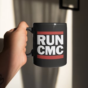 Christian Mccaffrey Mug DOUBLE-SIDED / Run CMC Black Mug / San Francisco Football / Niners Coffee Mug / Sf Bay Area / Funny Niners Mug