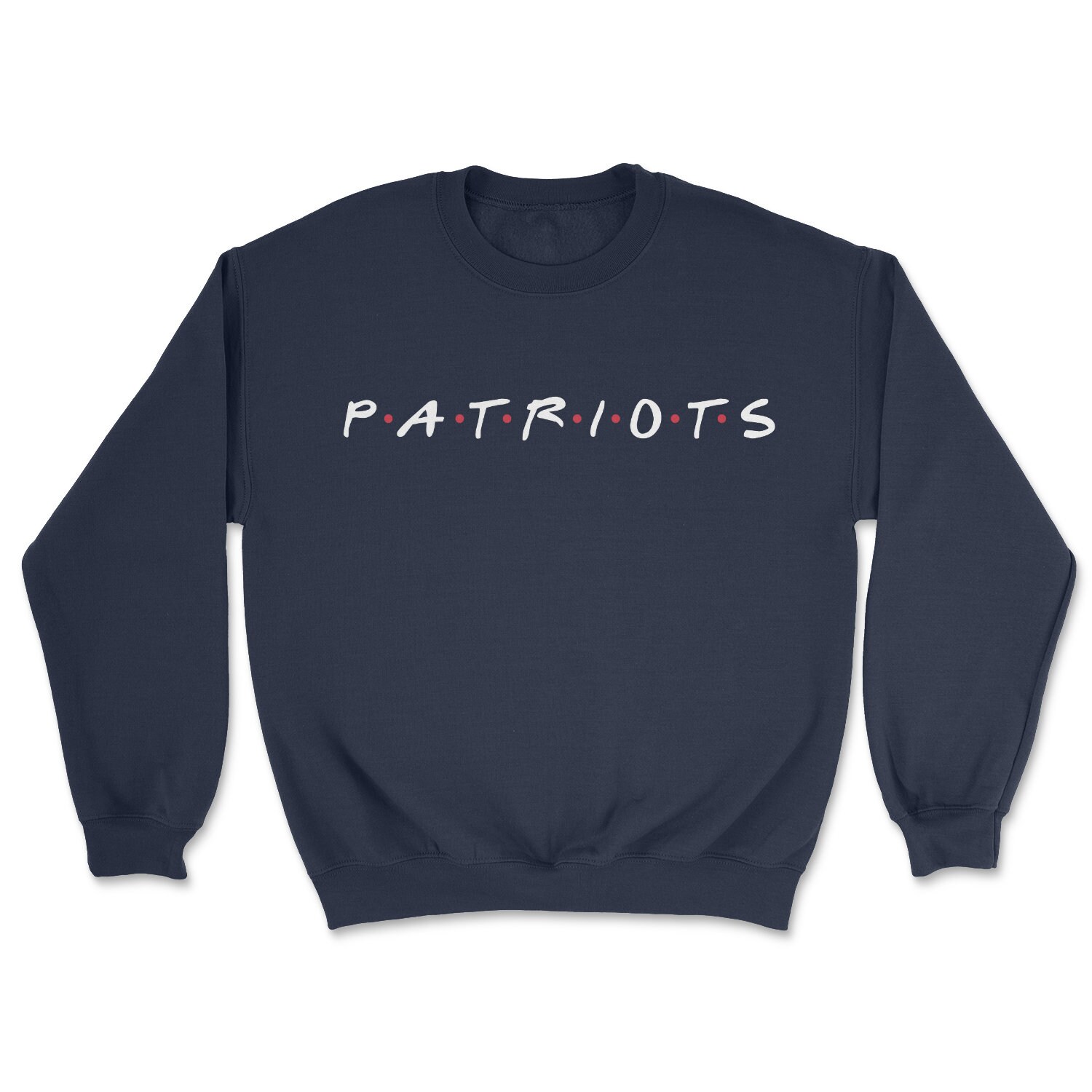Patriots Adult Crewneck Sweatshirt College Letter Patriots Adult Crewneck Sweatshirt College Letter