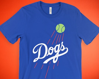 Dogs Dodgers T-Shirt, Funny Dog Lover & LA Fan Gift