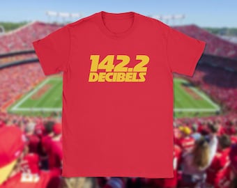 142.2 Decibels Arrowhead Stadium T-Shirt | KC Chiefs Graphic Tee