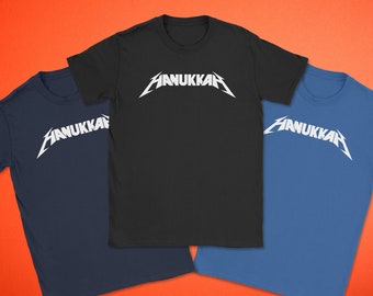 Funny Hanukkah Heavy Metal Style Shirt, Jewish Festival Tee
