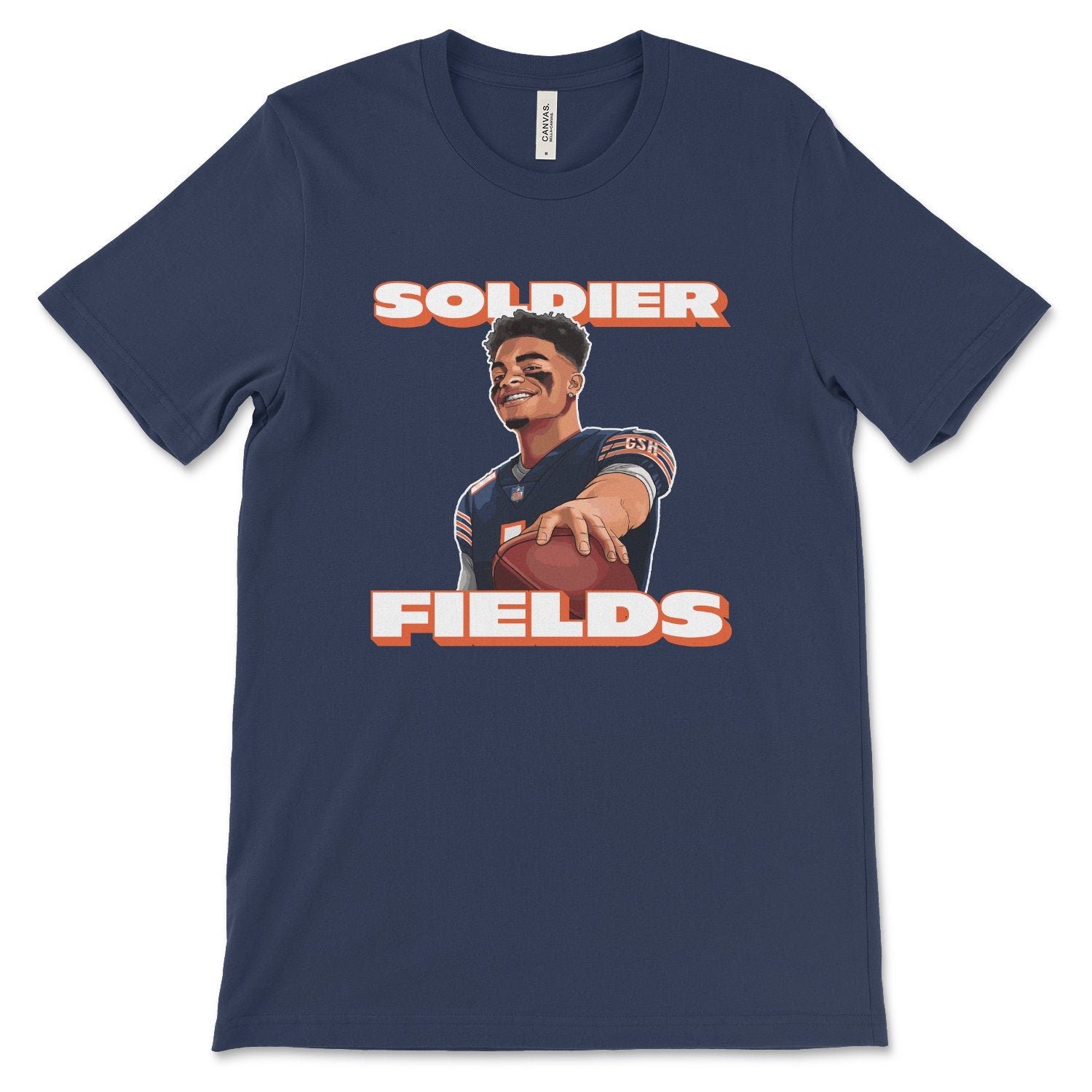 Soldier Fields Chicago Bears Justin Fields Shirt Chicago Etsy