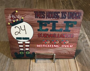 Elf Dry Erase Countdown Board, Countdown Board,