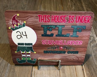 Girly Elf Dry Erase Countdown Board, Countdown Board or Girls,