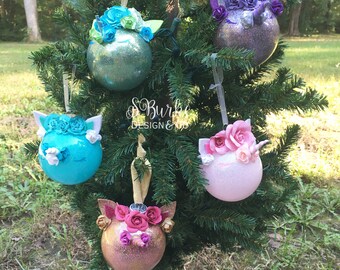 Unicorn ornament, Rainbow ornament, Rainbow baby gift, Christmas unicorn, Girl's ornament, Girl's unicorn, Personalized Kid's ornament