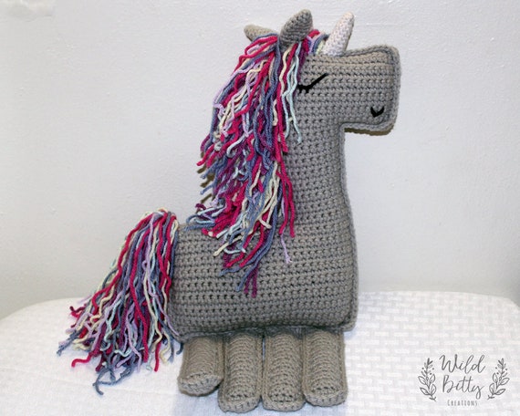 unicorn crochet doll