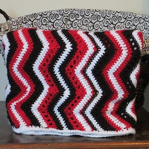 Häkeln Sie Afghanisch, Crochet Decke, 4 x 6 Meter, Chevron Afghan, Zick-Zack-Decke, Decke, Streifen häkeln Decke, handgemachte Decke