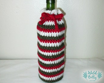 Crochet Wine Tote, Crochet Wine Cozy, Wine Bottle Cover, Wine Sack, Wine Gift Bag, Wine Bag, Wine Carrier, Wine Tote, Wine Cozy